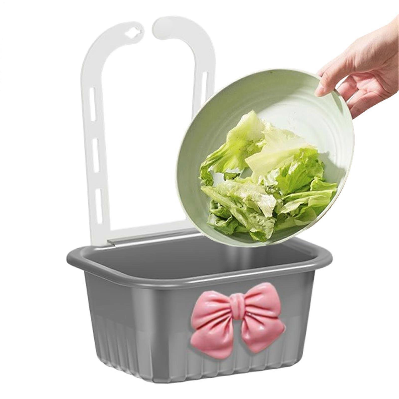 Adjustable Sink Strainer Basket with Efficient Water Drainage for Kitchen Storage and Washing Grey