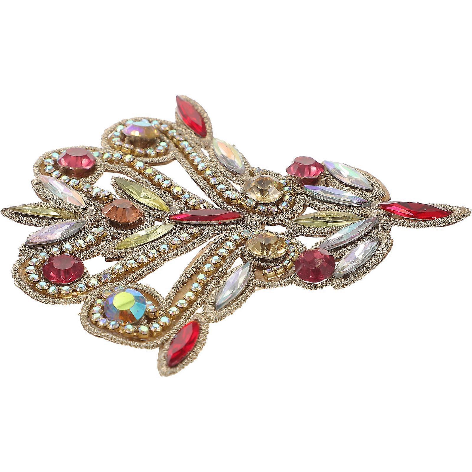Rhinestone Applique Patch for DIY Crafts with Glitter for Clothes