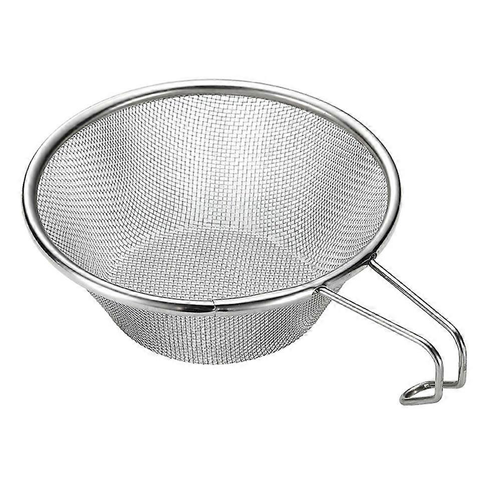 Kitchen Use Stainless Steel Strainer Sieve Silver 1Pcs Colander
