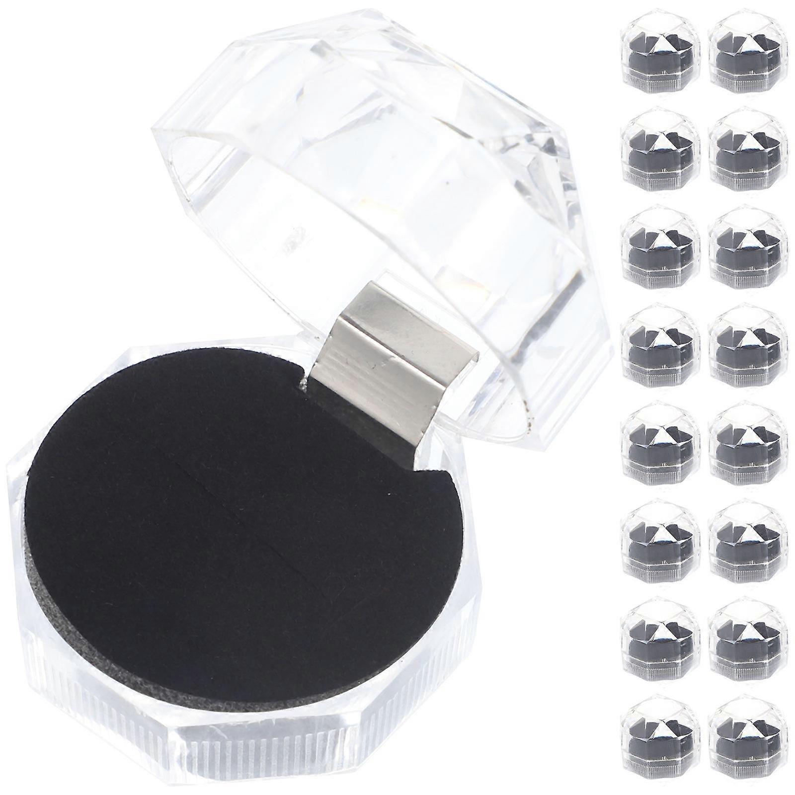 20pcs Clear Ring Cases Engagement Ring Organizers Proposal Ring Boxes