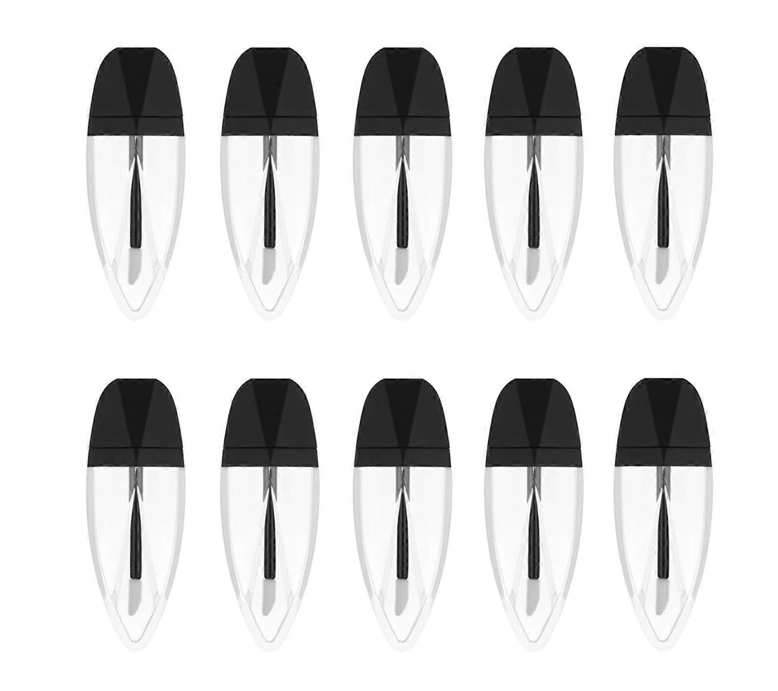 7ml Empty Lip Gloss Tubes with Wand, Clear Refillable Containers with Black Cap, 10 Pack