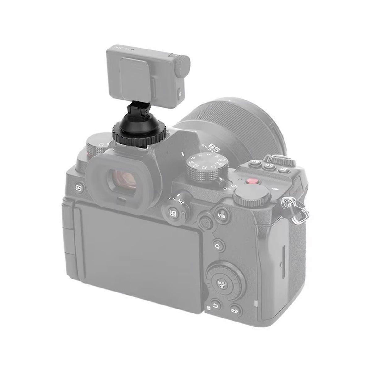 Foldable Cold Shoe Adapter for Mic Mini with 1/4-20 Angle Adjustable Adapter for DSLR Camera Video