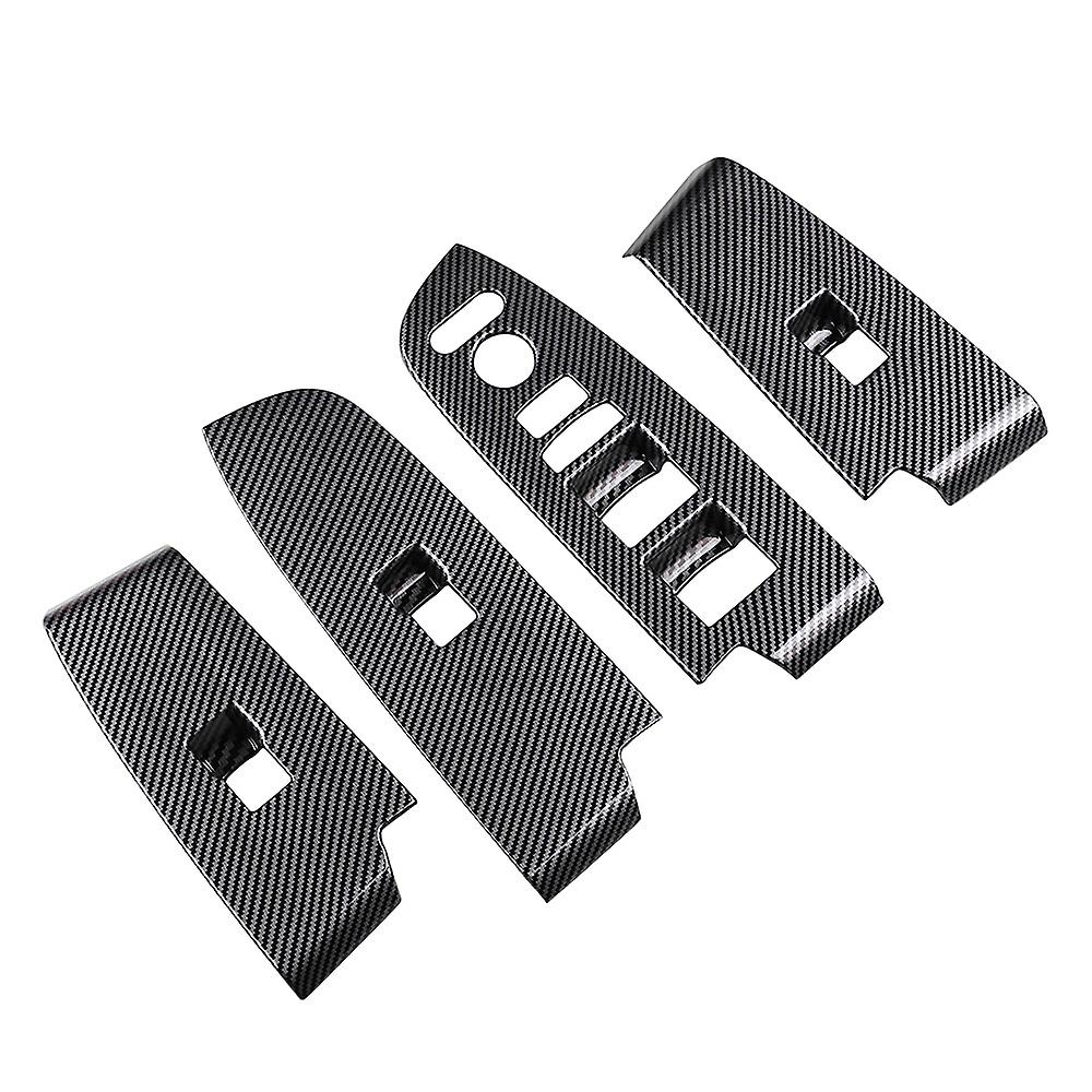 Carbon Fiber Glass Lift Button Switch Cover Door Armrest Panel Sticker for -V Vezel 2021 2022