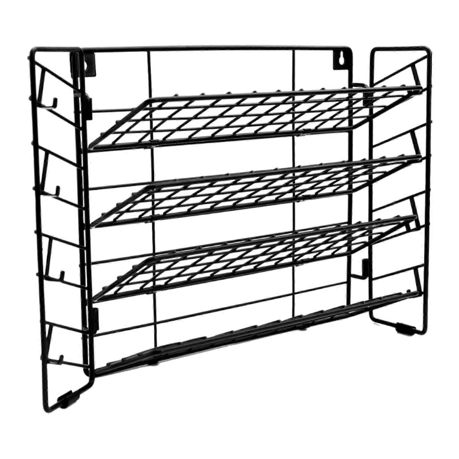 Permanent Mild Steel Pliable Seasoning Bottle Rack Multiple Layer Storage Against Slip Plan for Efficient Kitchen Use Multicolor