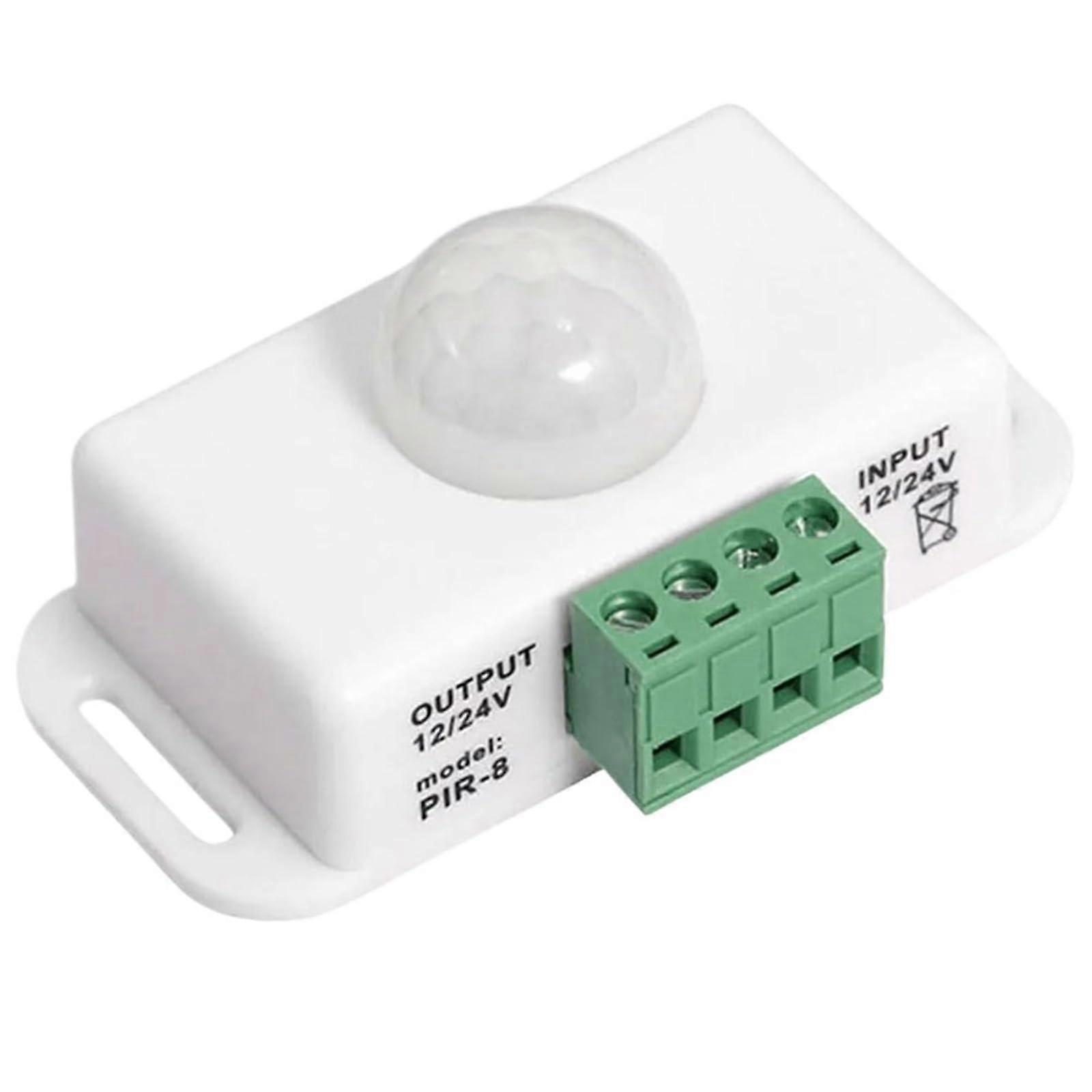 12V24V 8A PIR Motion Sensor Switch for LED Lights, Automatic Infrared Detector, Energy Saving
