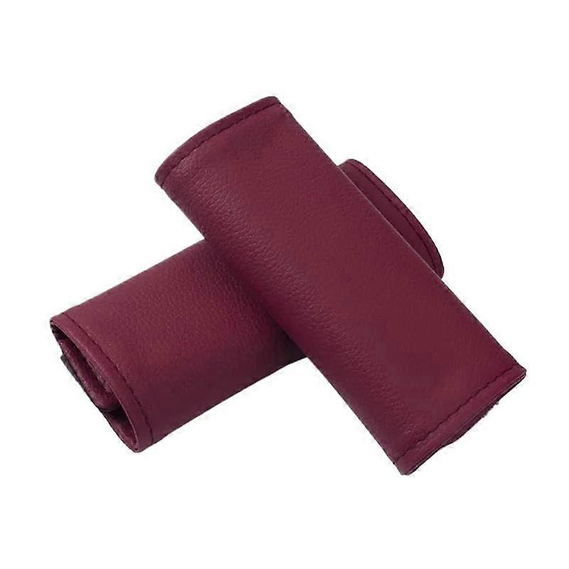 2PCS PU Leather Car Door Handle Cover AntiScratch Protector Stylish Interior Upgrade 13cm