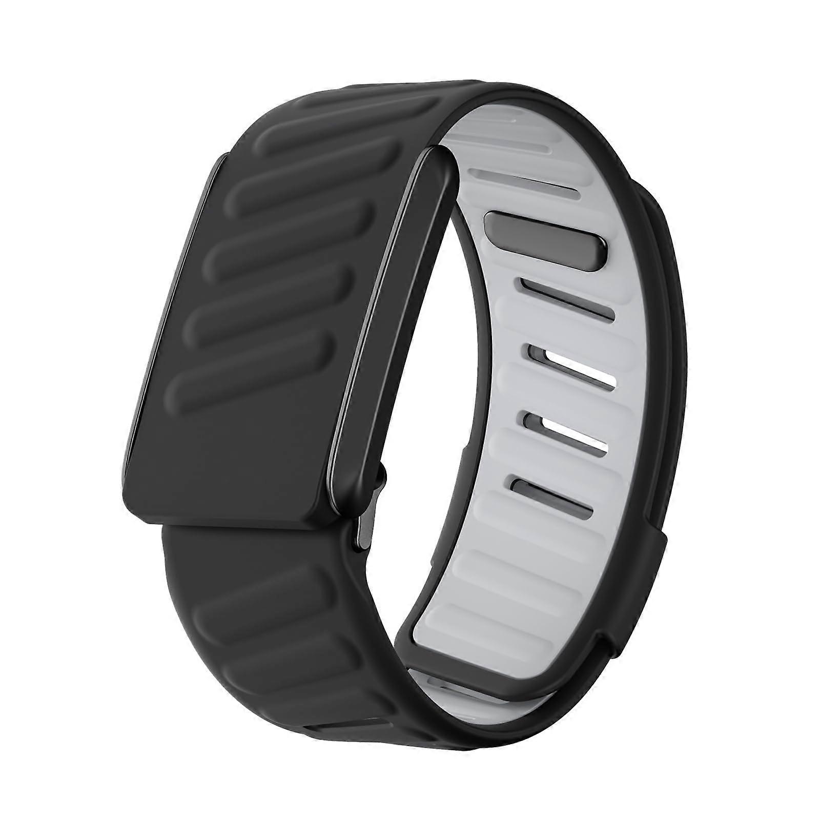 Silicone Replacement Strap Waterproof Sweatproof Adjustable Fit Black Light Gray for WHOOP 4.0 Band