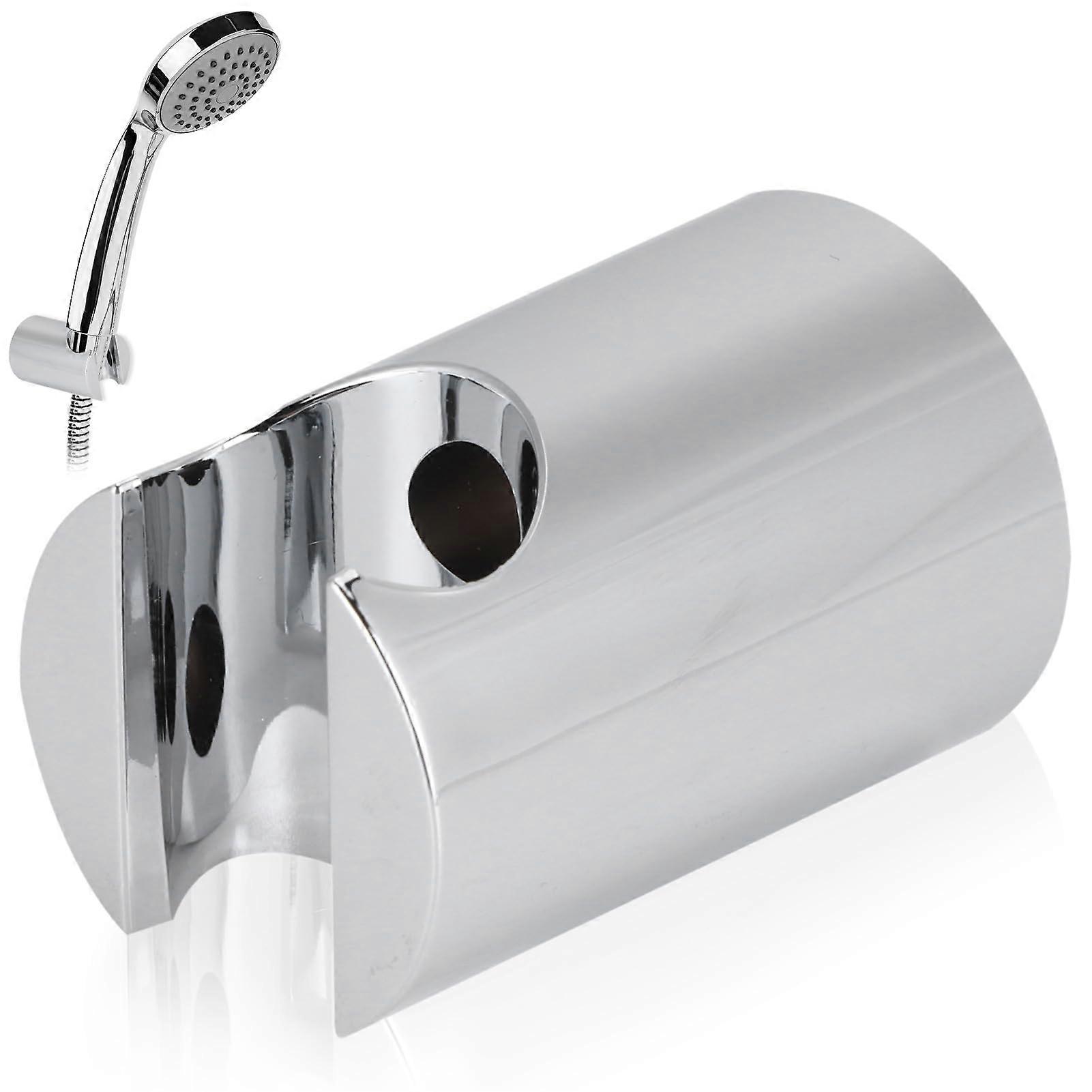 Adjustable Wall Mounted Shower Head Holder Bracket with Screws for Universal Bathroom Use Silver