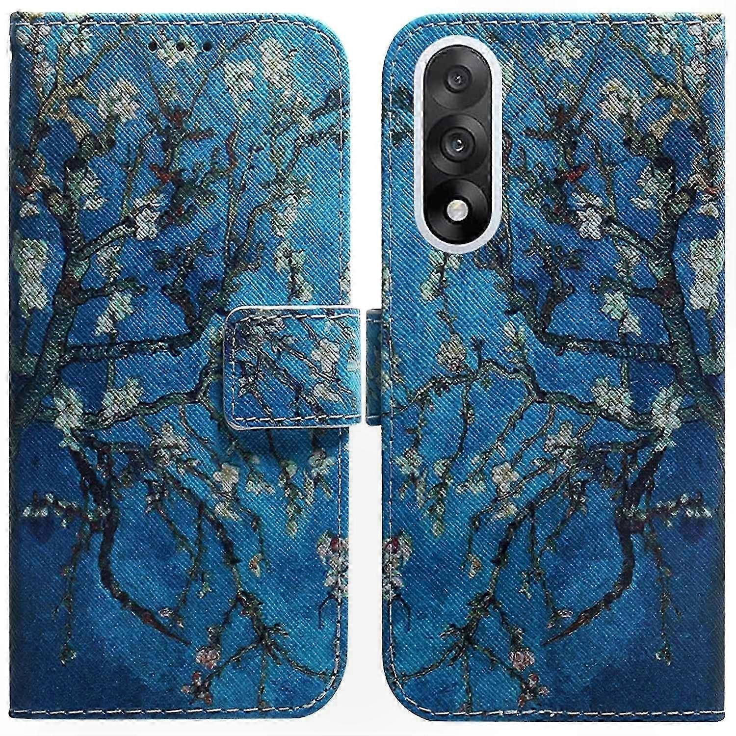 Pattern Print Leather Wallet Case for 5G Phone - Panda Design