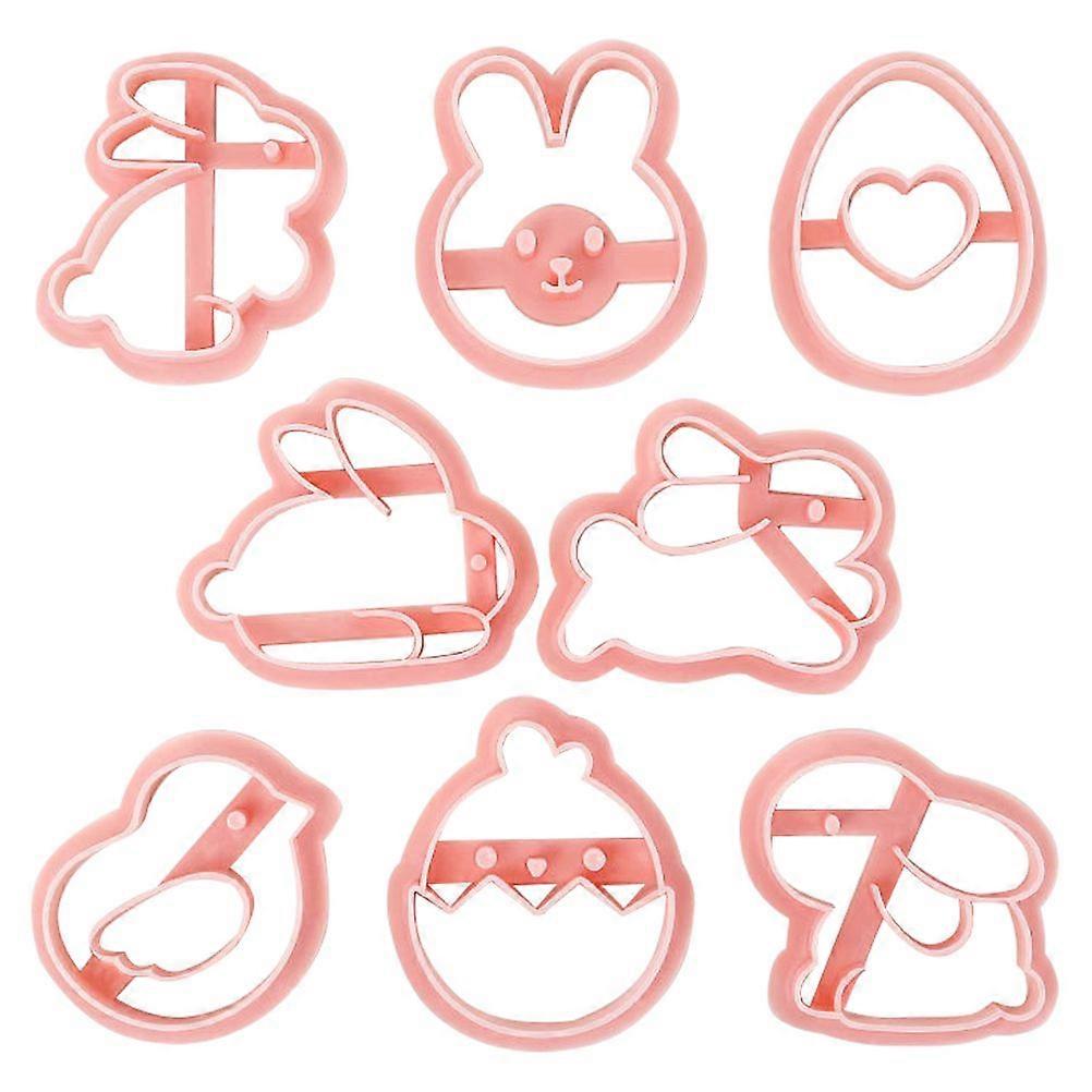 8pcs Cookie Cutters Reusable Cute Easter Themed Biscuits Cutters Baking Tools for Biscuit Pastry