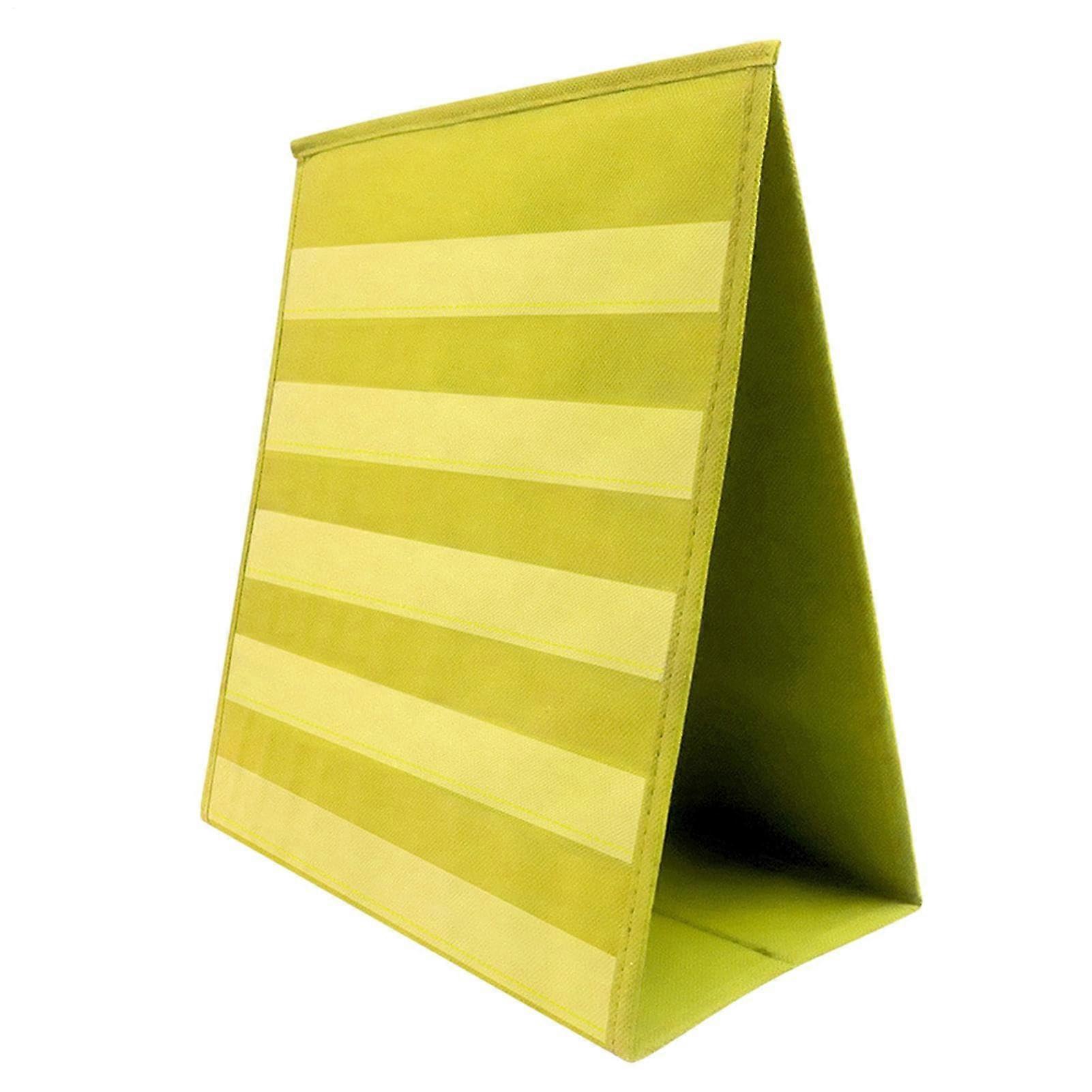 Classroom Pocket Chart Organizer with Durable Fabric, Tabletop Design for Teachers, Yellow