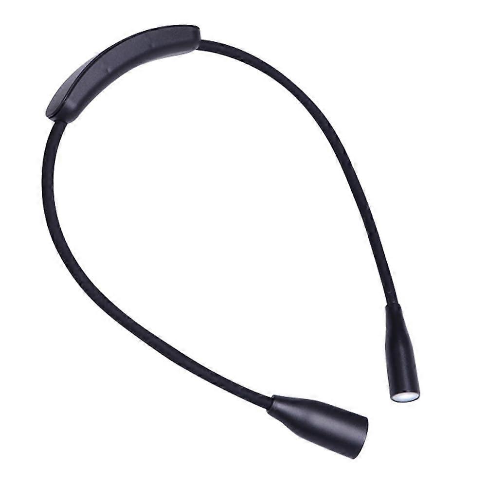 LED Neck Reading Light Rechargeable Hands Bendable Book Lamp for Reading and Camping Black