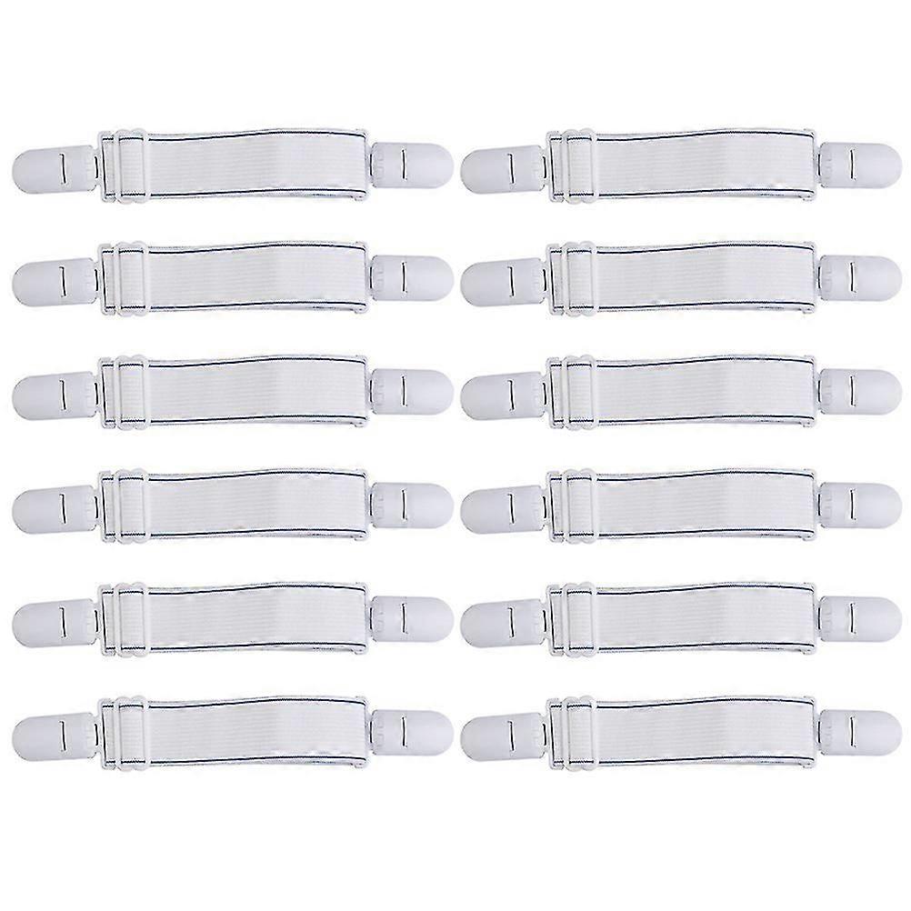 12pcs Bed Sheet Straps Fitted Sheet Clips Straps Bed Sheet Fasteners Clips