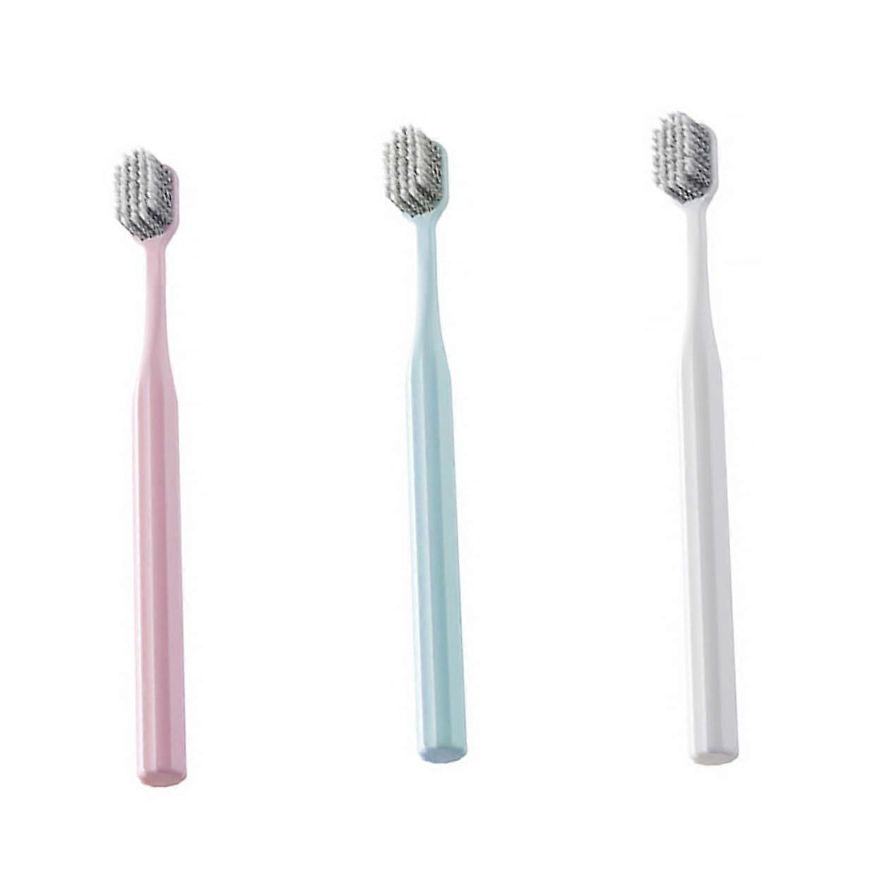 3Pcs Soft Bristle Adult Toothbrush Extra Soft Small Head Ergonomic Handle for Sensitive Teeth