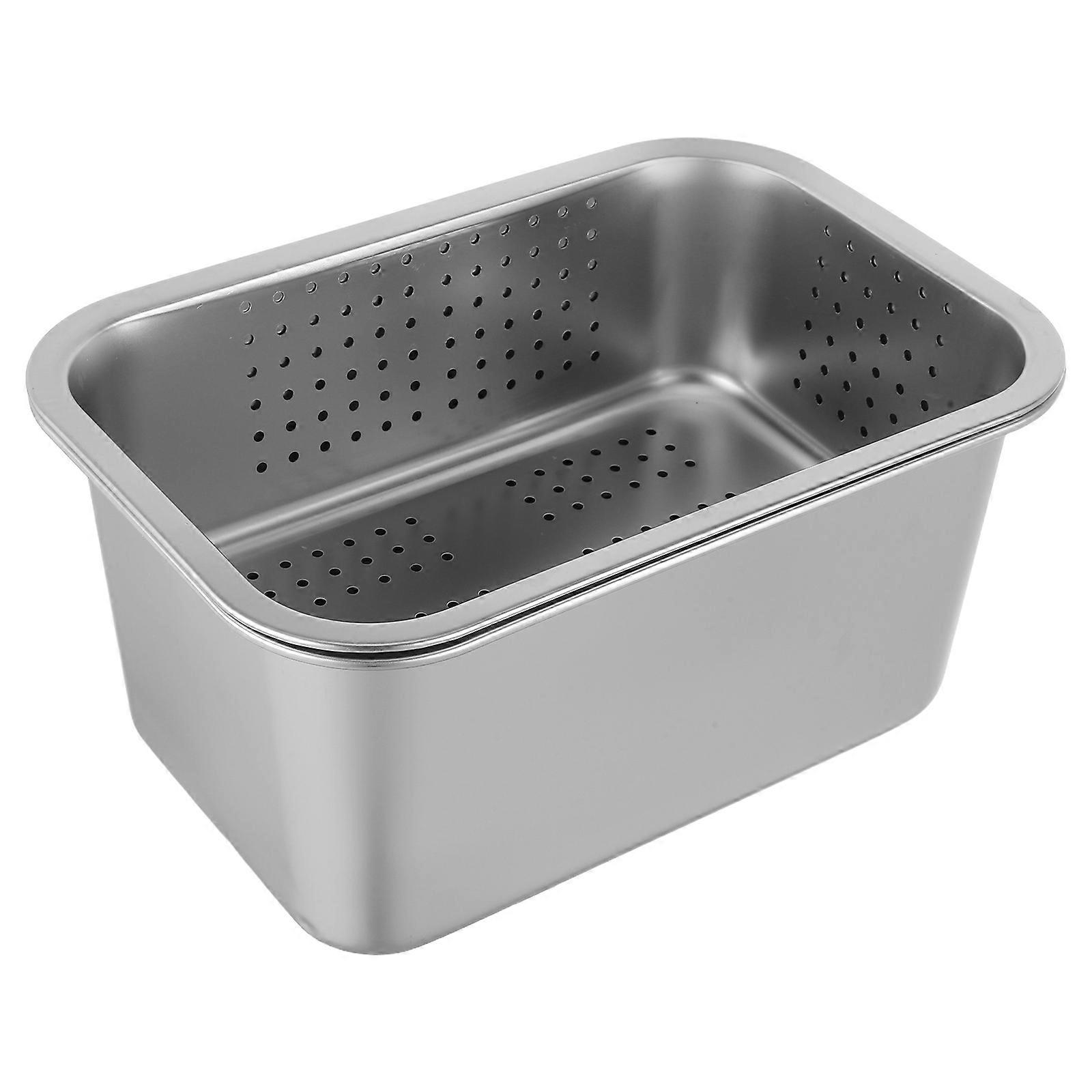 Kitchen Sink Drain Basket Stainless Steel Mesh Strainer 1Set