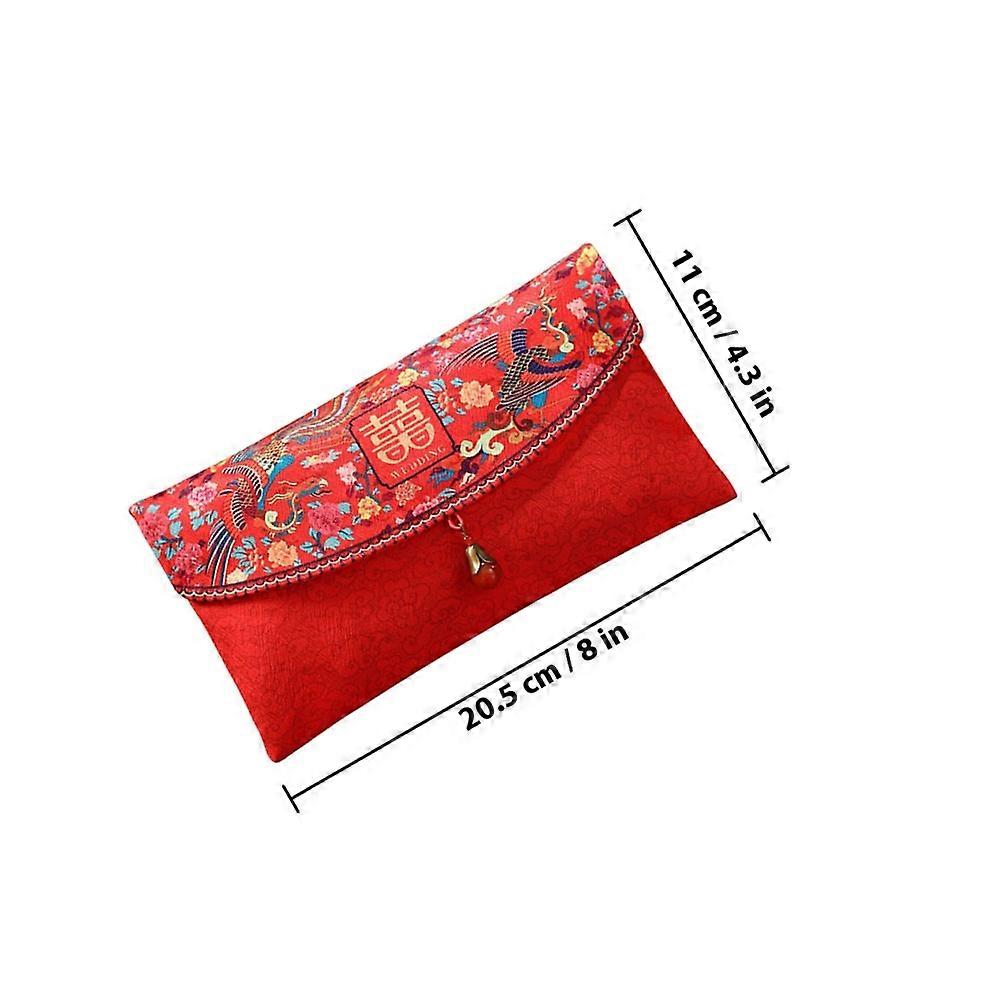 Red Envelopes Elegant Chinese Wedding Money Packet 2Pcs