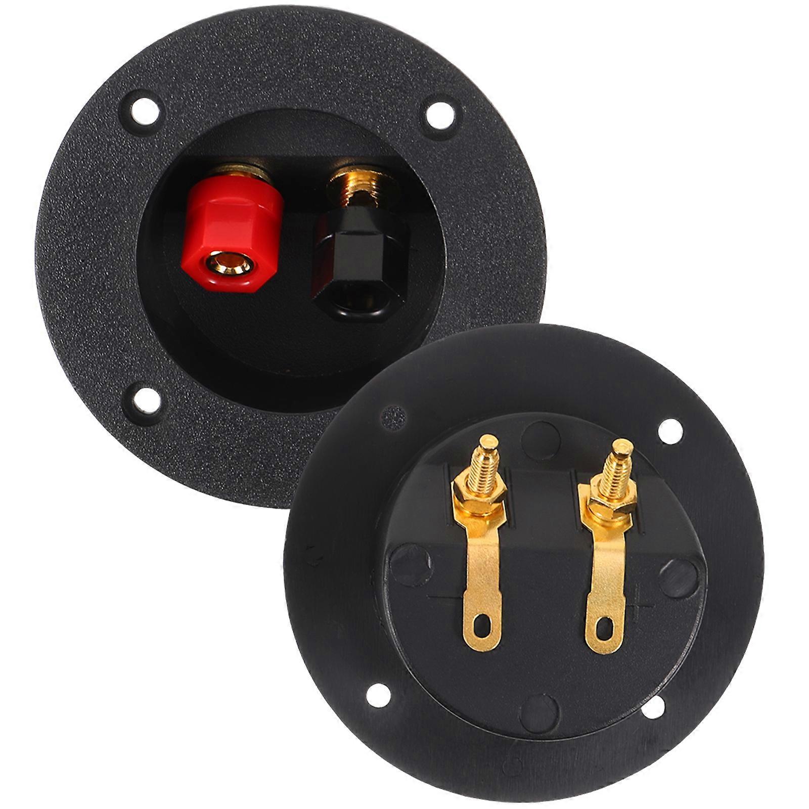 Black Metal Speaker Connector Terminal for Connecting 2Pcs Speaker Binding Posts