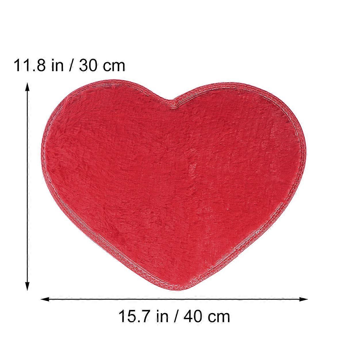 Romantic Heart Placemat for Decoration Red Ground Mat