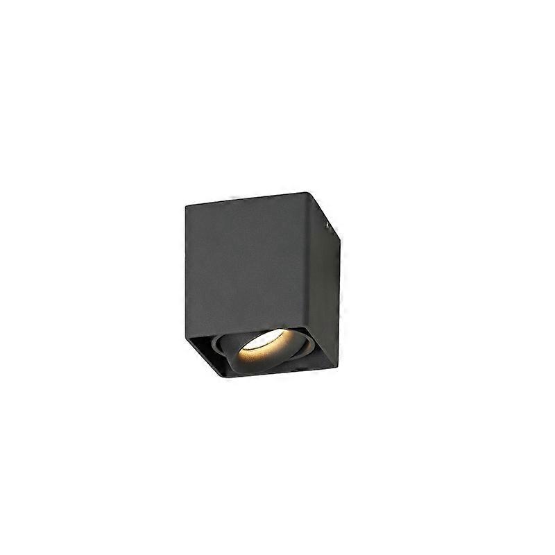 Stom Adjustable Rectangular Spotlight, 1 Light Gu10, Sand Black