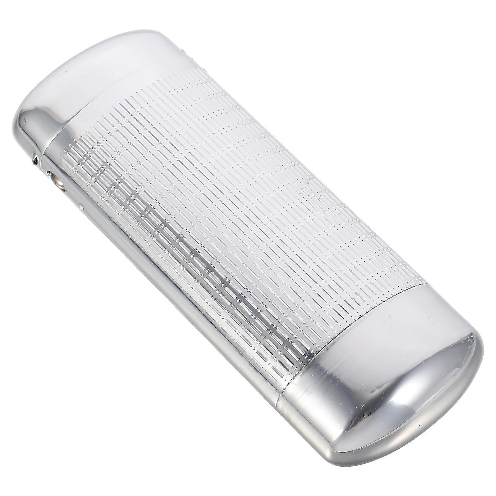 Silver Aluminum Spectacles Case for Storage Use Portable Hard Shell