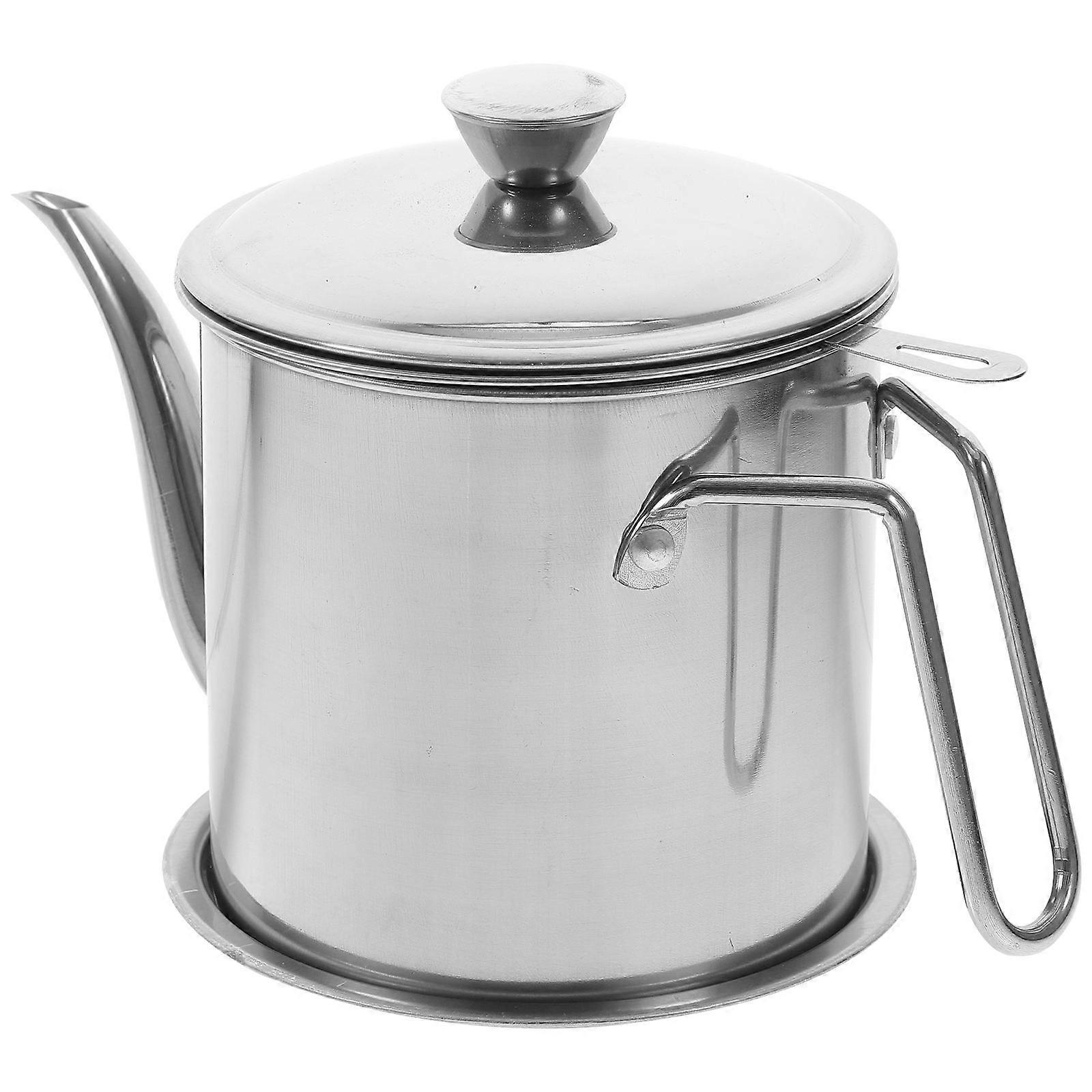 Grease Container Stainless Steel for Storage Use 2Sets with Strainer