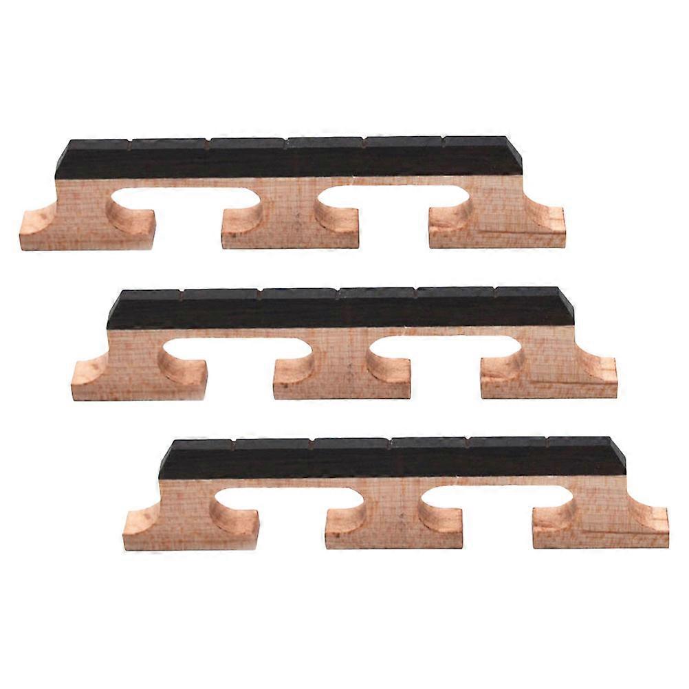 Banjo Bridge 3Pcs Wood Bridge Replacement for 5 String Banjo Accessories