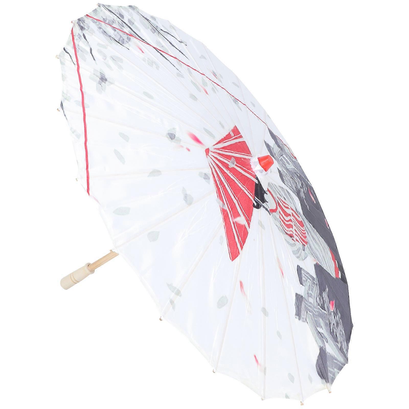 Japanese Style Umbrella Decorative Umbrella for Dance Performance 2Pcs Set