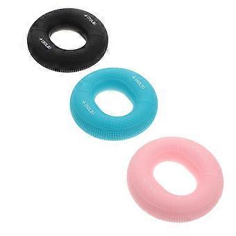 Hand Grip Strength Hand Rings Pink 7 7x7 7cm Anti Slip Fitness Training Ring 3Pack