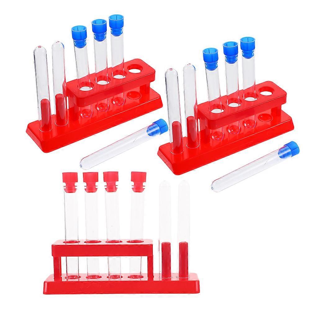 Experiment Test Tubes with Storage Rack Science Test Tubes for Labs 4Sets