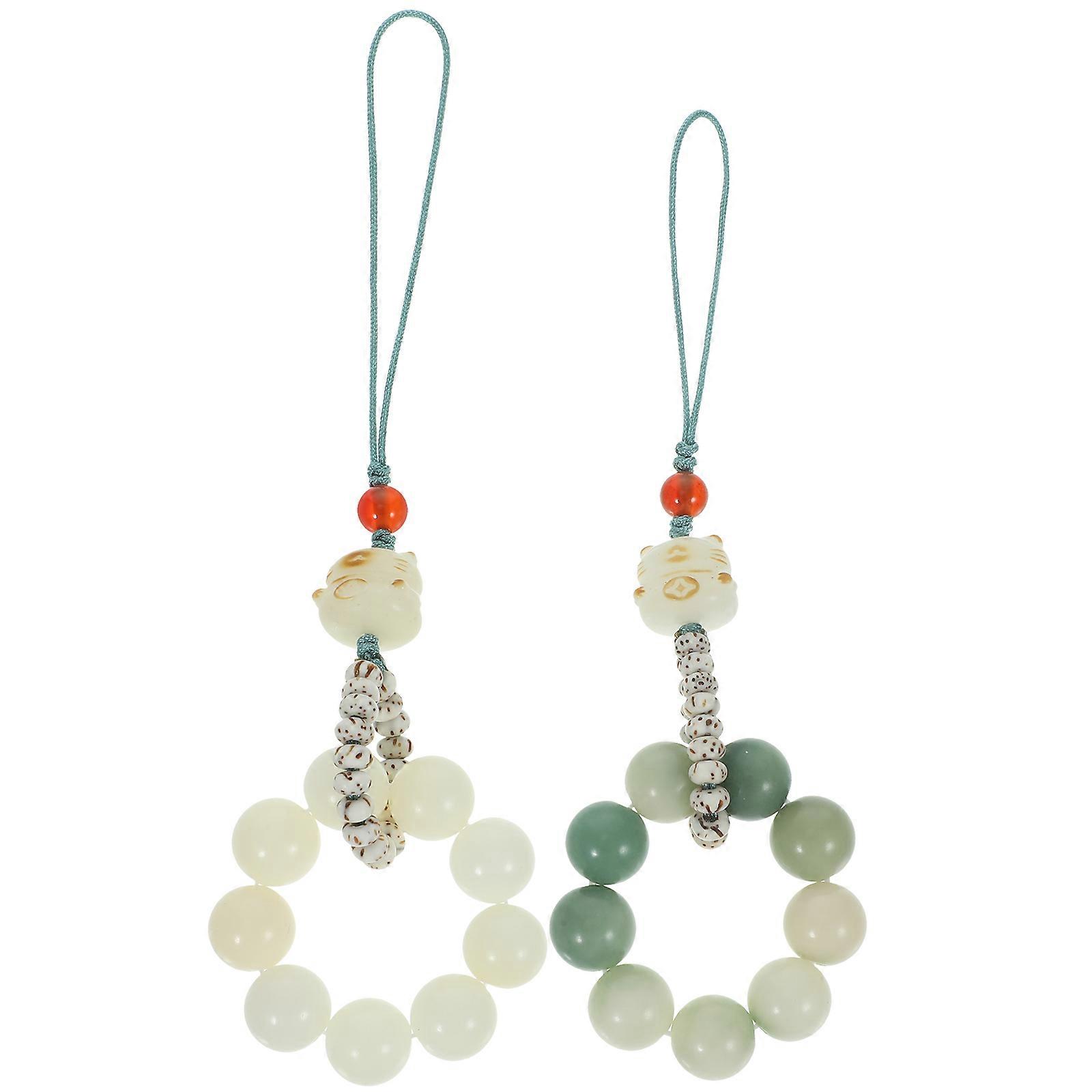 Camera Beaded Strap Phone Charm Strap for 2Pcs Lightweight Phone Lanyard