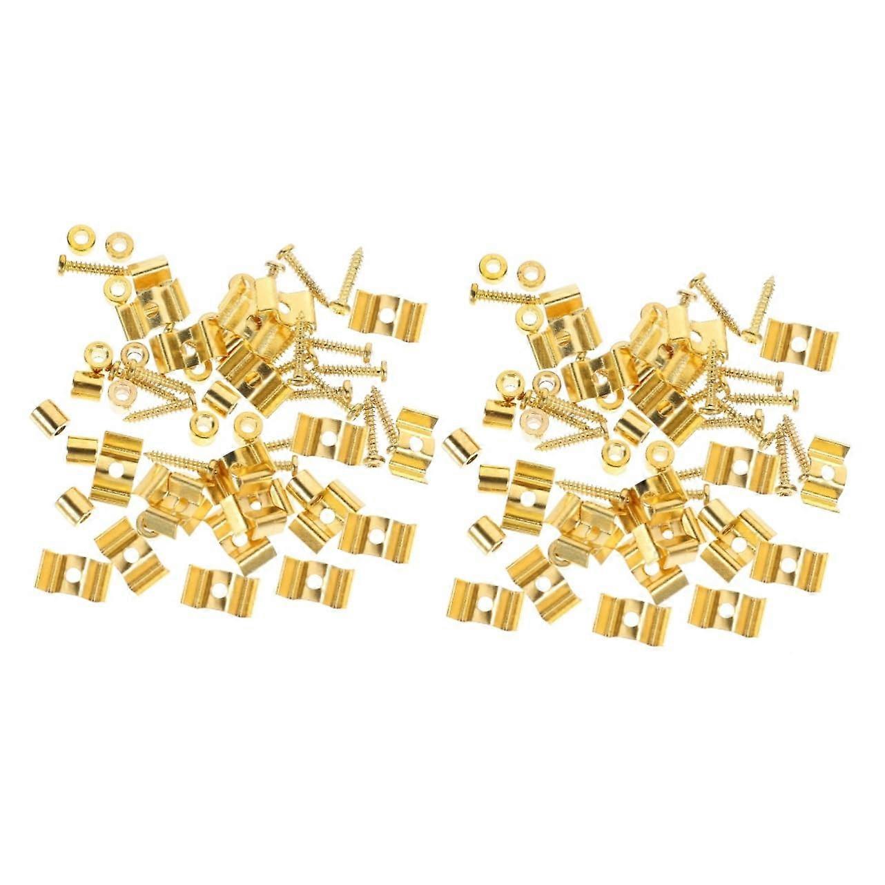 20 Sets Electric Guitar String Trees with Screws, Replacement String Retainers for Tuning Stability