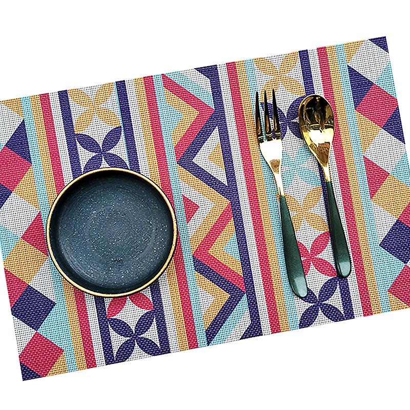 Home Placemat Washable Pvc Heat Resistant Bohemian Waterproof Oilproof Vinyl Non-slip Place Mat