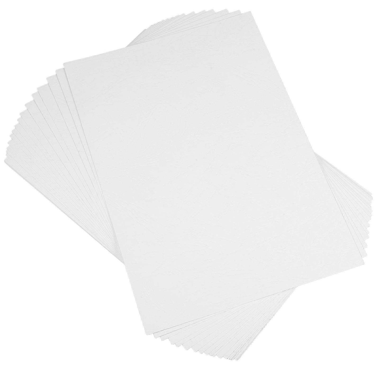 Topbathy Elegant White Leatherette Binding Covers for Documents and Presentations