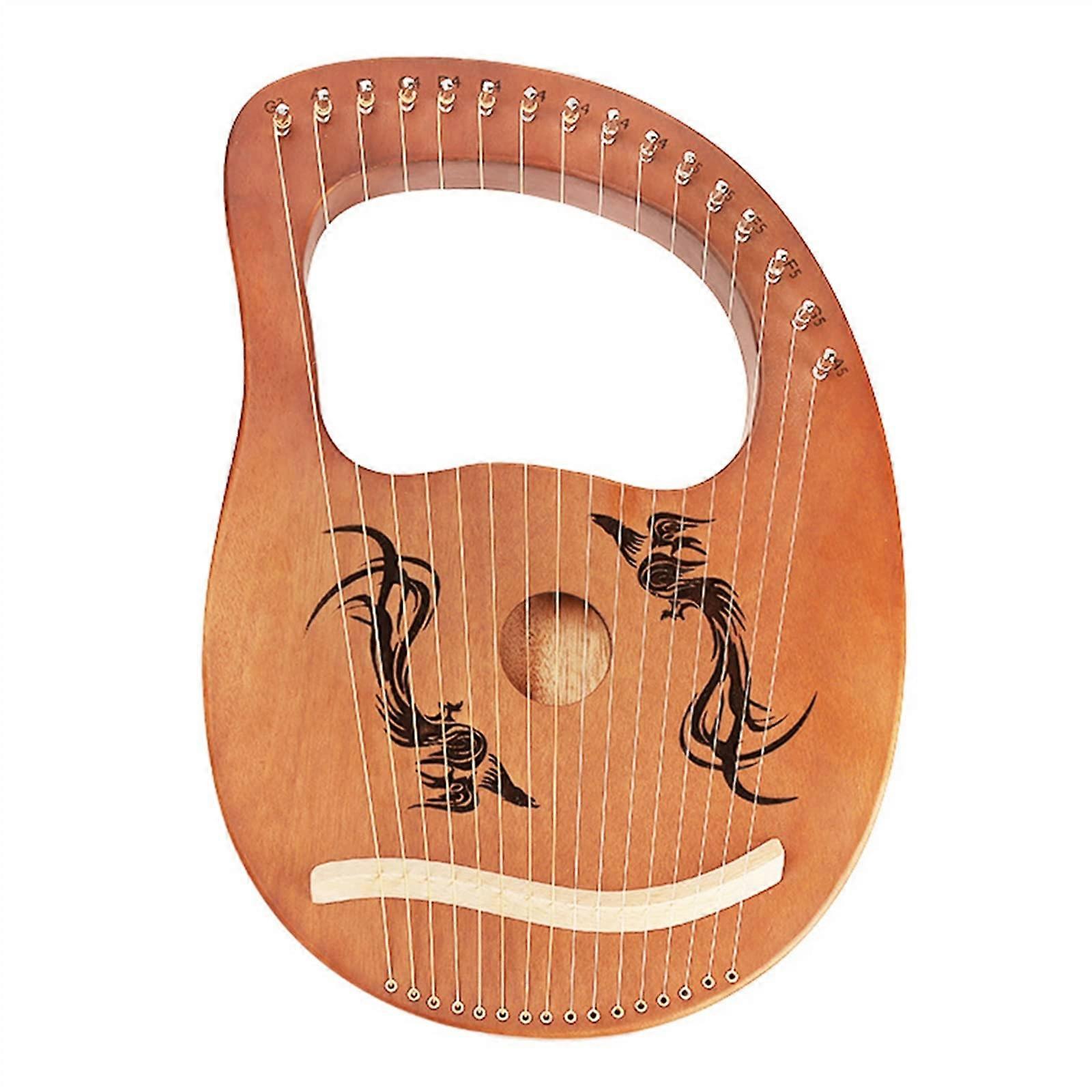 16 String Lyre Harp Solid Wood Musical Instrument for Beginners Color 10