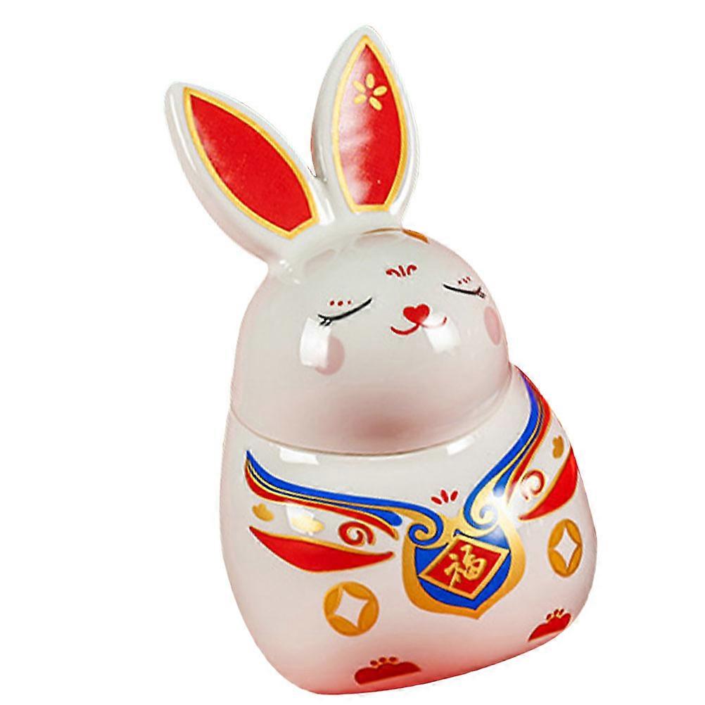 Ceramic Fortunate Rabbit Saving Pot for Storage