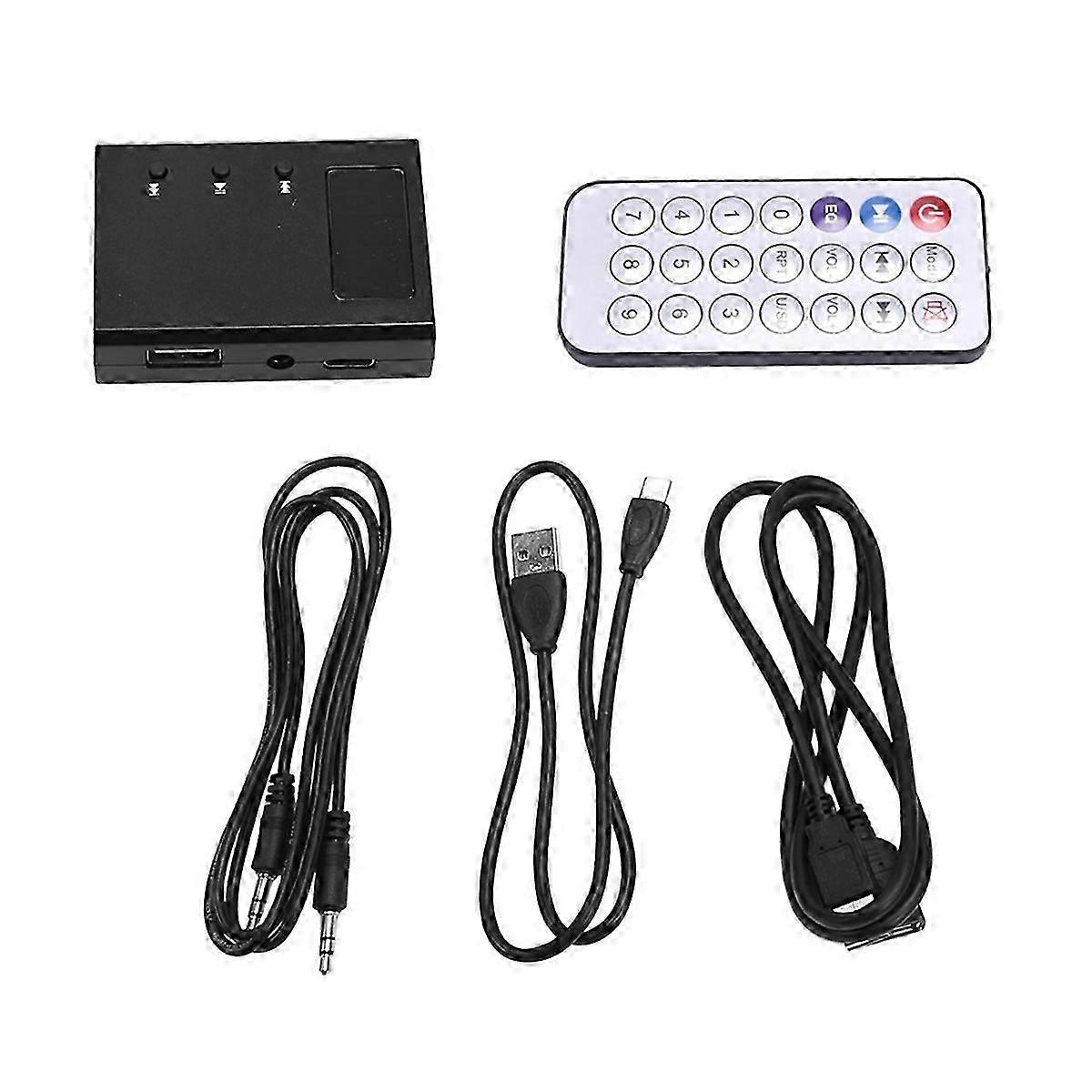 CD to AUX Decoder for Car Audio with Portable Adapter