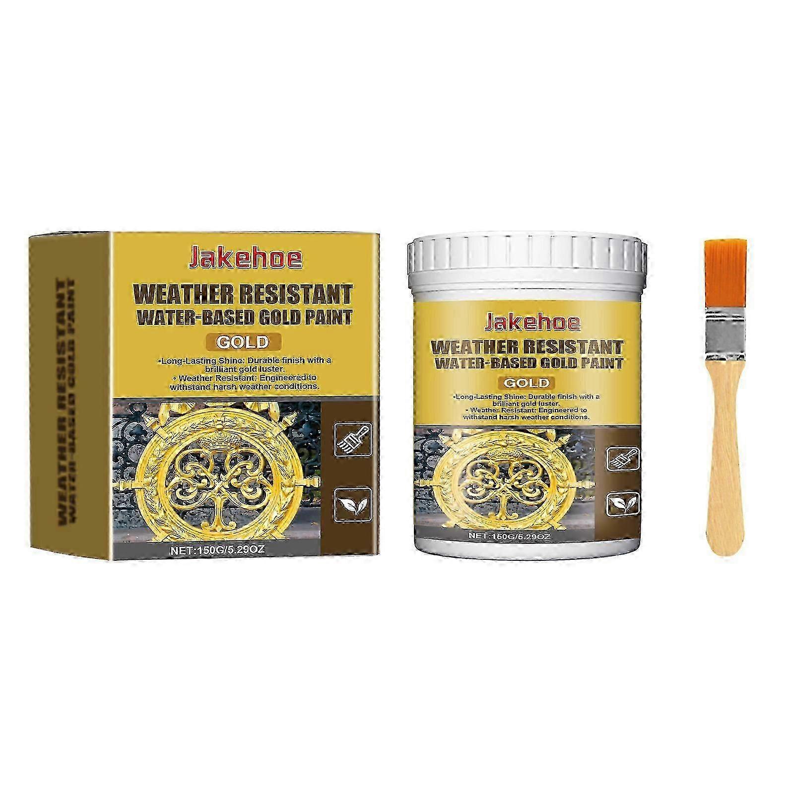 Weather-Resistant Water-Based Gold Paint
