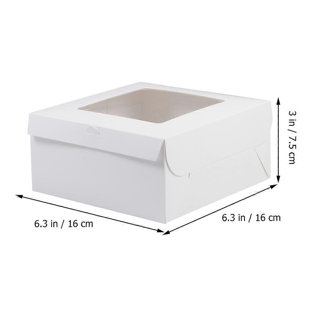 Cake Packing Box Baking Cake Case for Storage 12Pcs White Paper Boxes