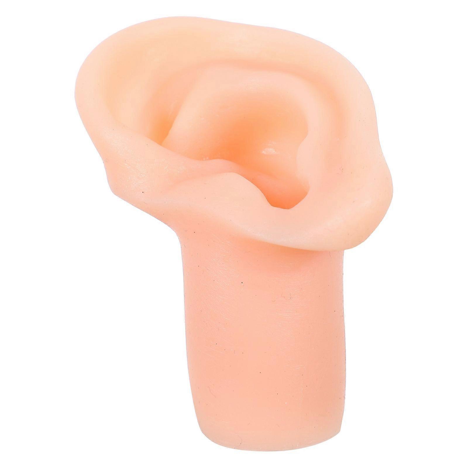 Silicone Fake Ear Display Artificial Ear Model Simulation Ear Model for Studs Wearing (Random Style)