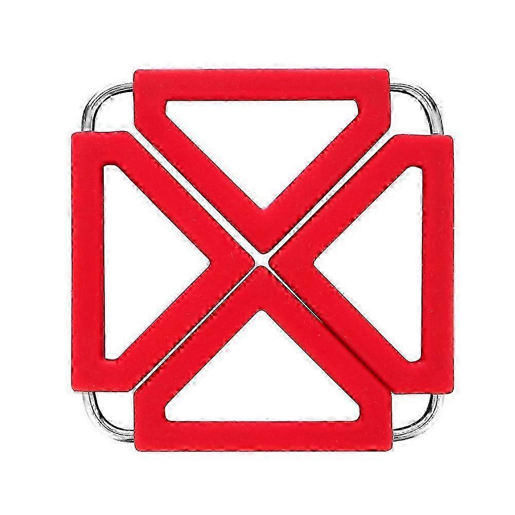 Trivet Mat Foldable Table Pad for Table Protection 2Pcs Red