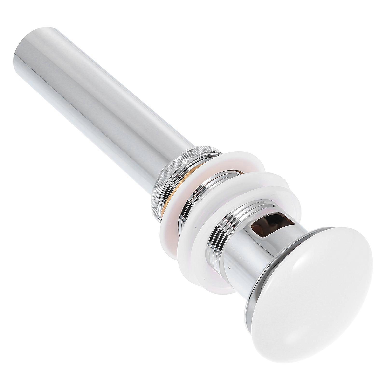 Bathroom Sink Drain Stopper Features Slotted Design Copper Plug