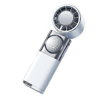 X80 Handheld Ventilator 6-in-1 met 100 snelheidsniveaus, 3600mAh intrekbare powerbank, halfgeleiderkoelventilator voor op reis