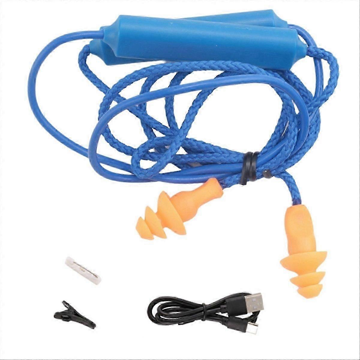 Earphone Bluetooth Ear Plugs for Work, Noise Suppression, Blue