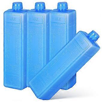 4pcs Ice Packs For Cooler: Reusable Cooler Ice Packs For Cold Chain Transport - Small Freezer Blocks For Lunch Bags Travel And Outdoor Activities