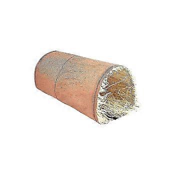 Tunnel interactif avec cachettes pour petits animaux, rempli d'herbe naturelle, abri pour lapins, grotte, jouet d'activité, marron clair, taille L