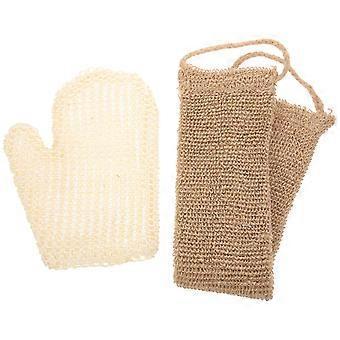 1 Set Back Scrubber Exfoliating Body Scrubber Glove Towel Bath Scrub Mitten