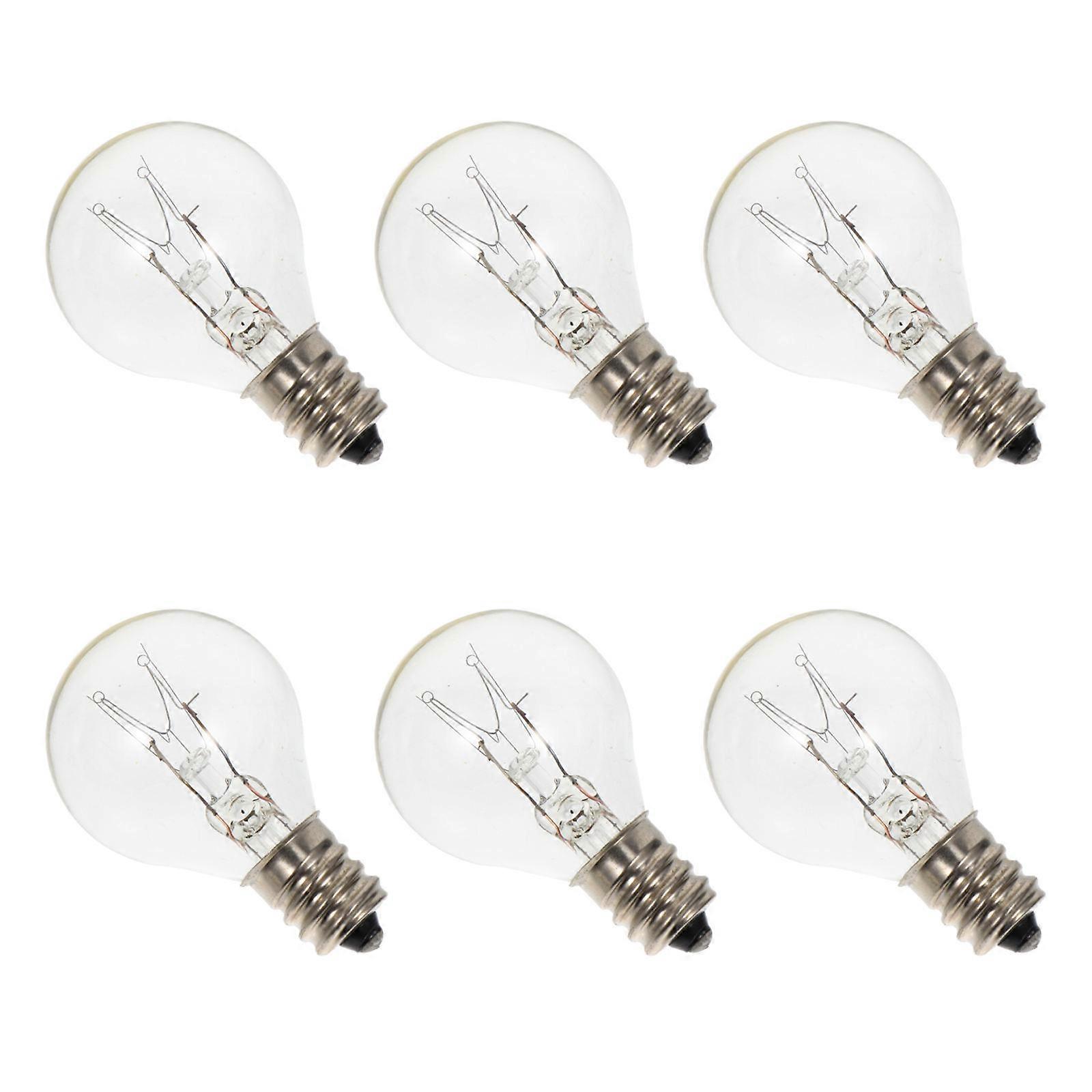 6Pcs E12 Parfum Cire Diffuseur Lampes Ménage Globe Clair Ampoule Décors
