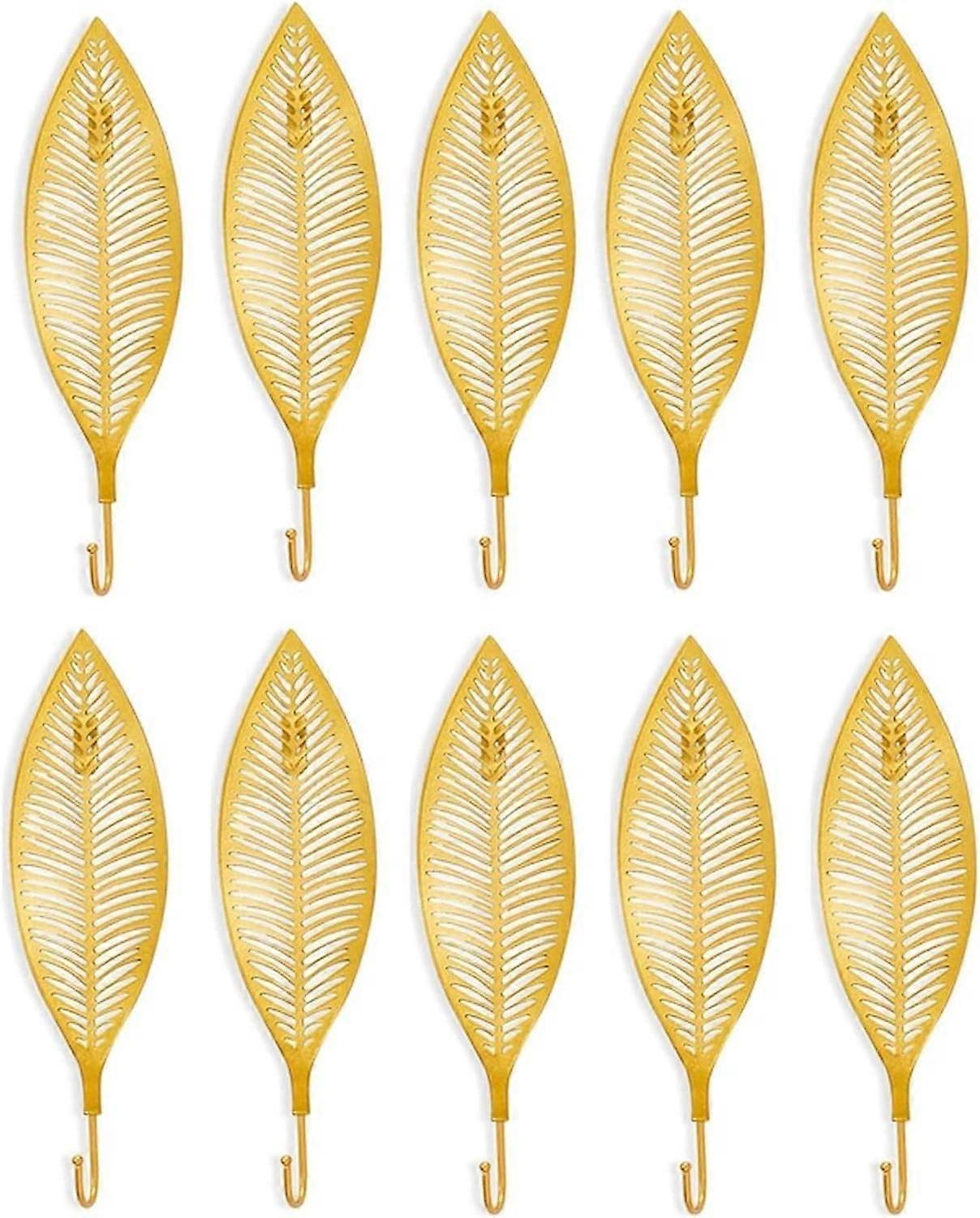Wall-mounted clothes hooks with metal hooks for hanging clothes.
