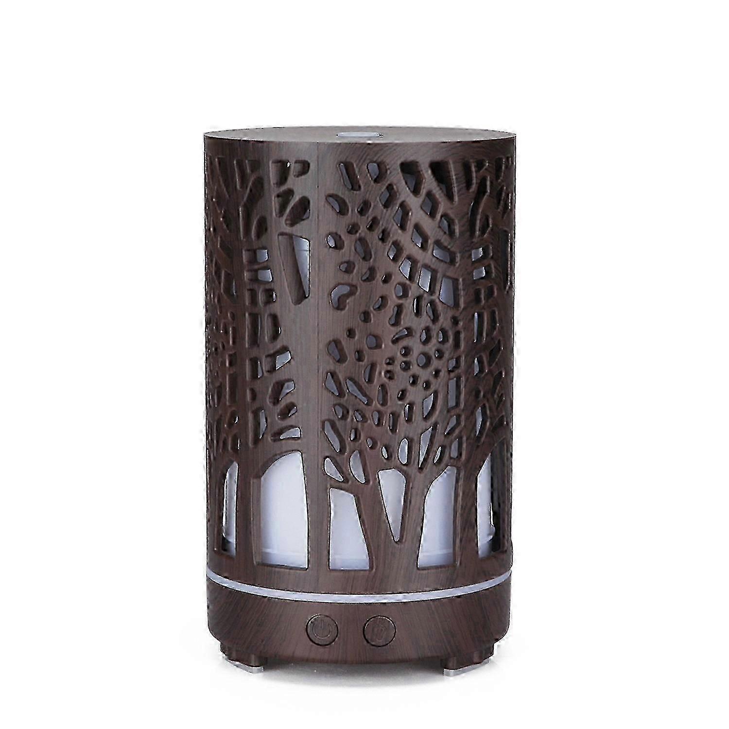 Dark Brown Essential Oil Diffuser, Aromatherapy Diffuser, Large Capacity Ultrasonic Humidifier Diffuser with Re-Spray Mode 26-27