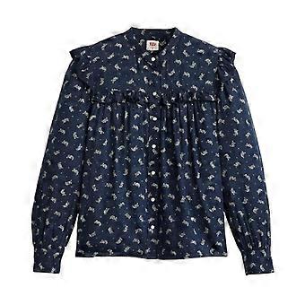Chemisier Levi's Gianna pour femme, à motif floral et col montant à volants
